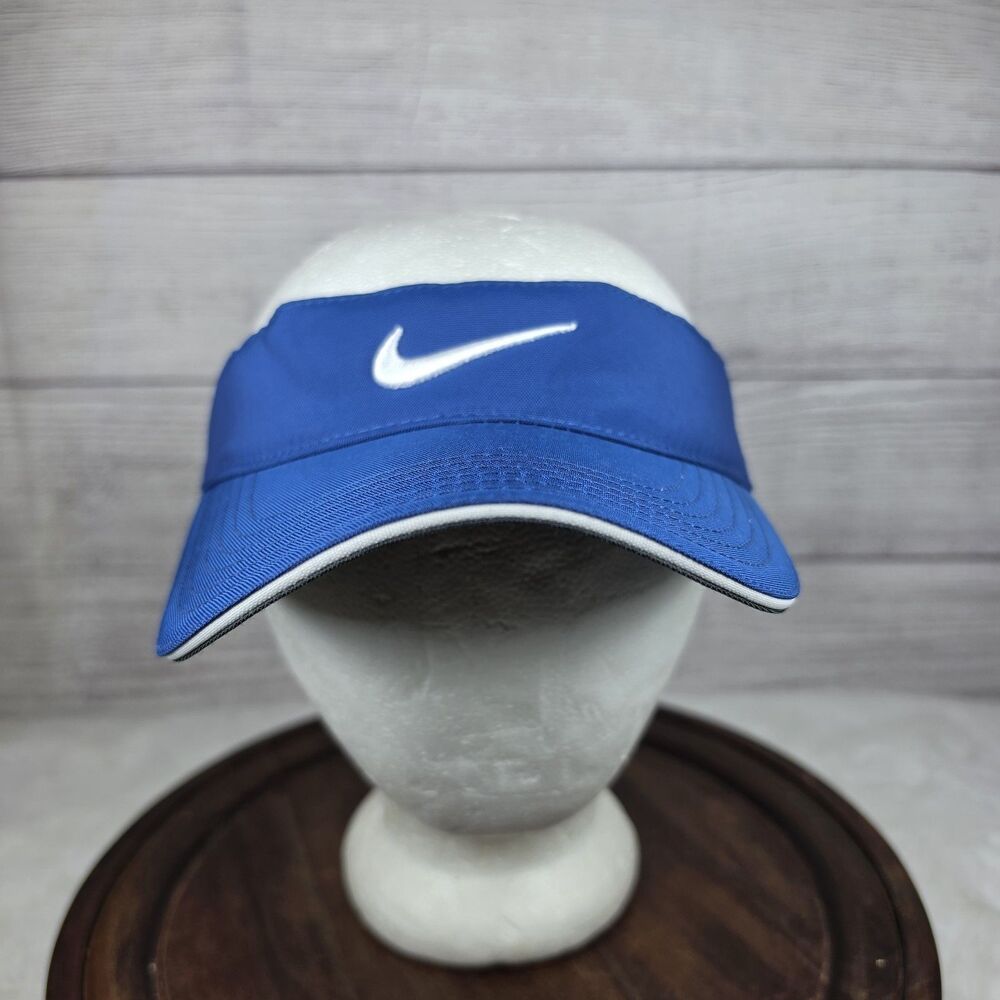Nike Golf Vr One Golf Blue Adjustable Strap Back Visor Hat Embroidered
